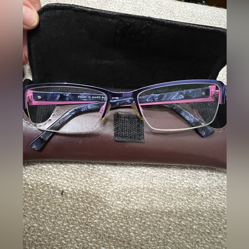 Furla Purple and Pink Semi-Rimless frame eye Glasses